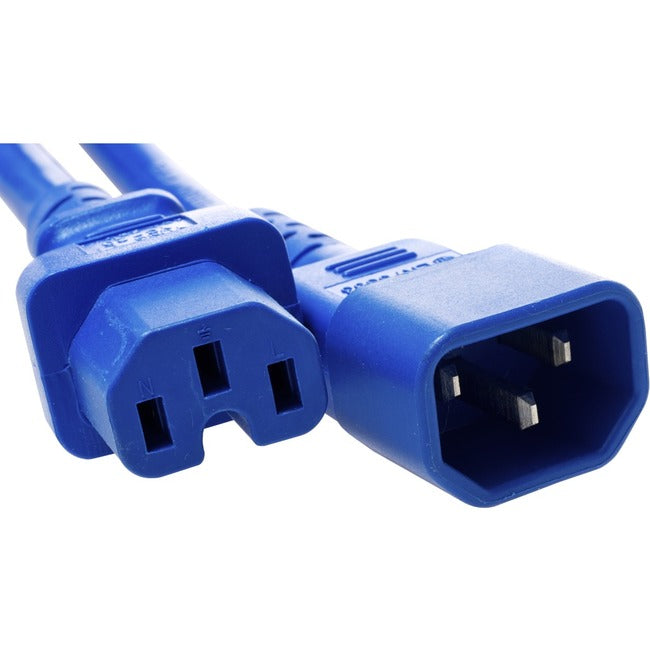 Power Cord C14 To C15 15Amp Blue, 8Ft