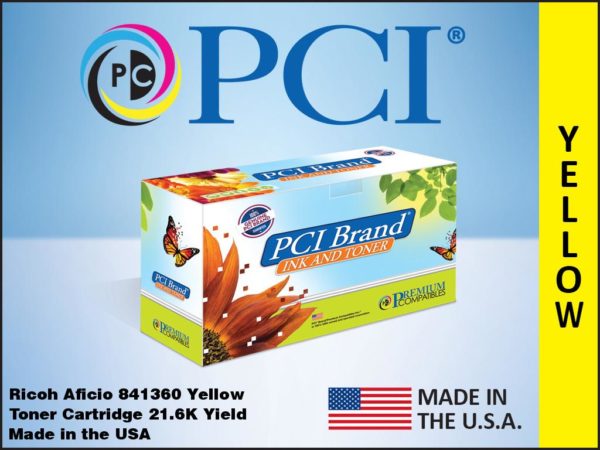 Premium Compatibles 841360-Pci Laser Toner Cartridge - Alternative For Ricoh 841360 - Yellow - 1 / Pack