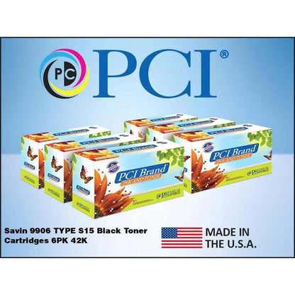 Premium Compatibles Laser Toner Cartridge - Alternative For Savin 9906 - Black - 6 / Pack