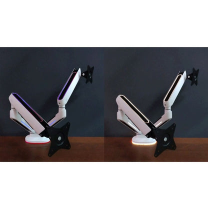 Premium Dual Monitor Arms Desk Mount With Gaming Rgb Lighting