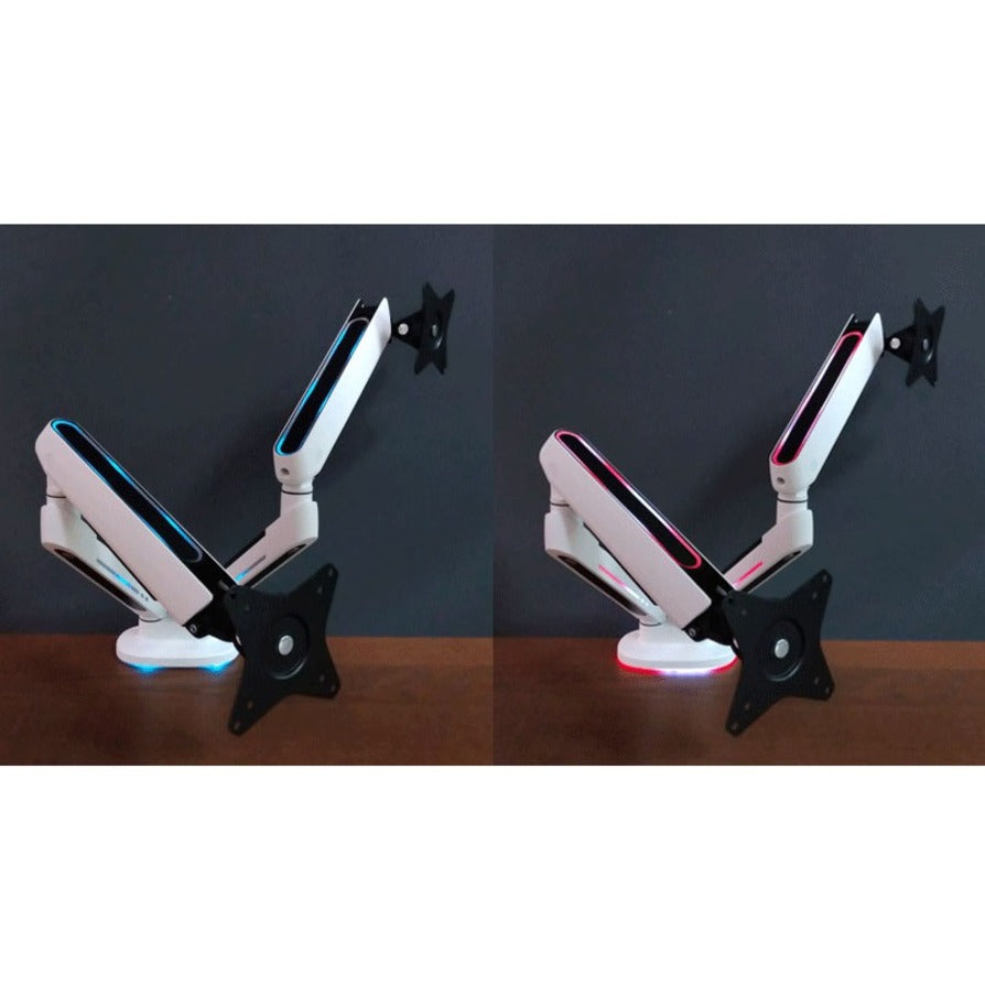 Premium Dual Monitor Arms Desk Mount With Gaming Rgb Lighting