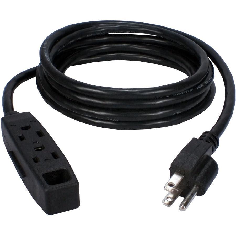 QVS 2-Pack 3-Outlet 3-Prong 25ft Power Extension Cord