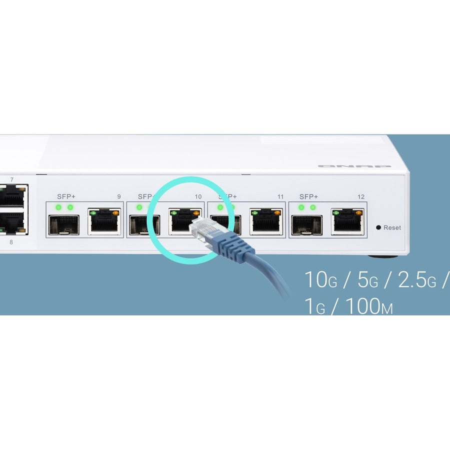 Qsw-M408-4C 12P Layer 2 Mngd Sw,8 1Gbe Port&4 10G Sfp+/Nbase-T Comb