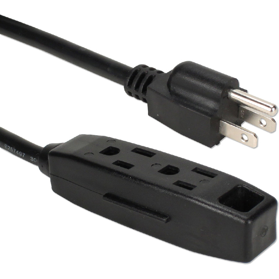 Qvs 3-Outlet 3-Prong 25Ft Power Extension Cord Pc3Px-25