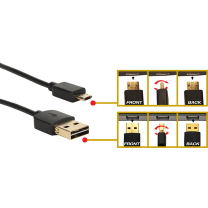 Qvs Premium Sync/Charging Usb/Micro-Usb Data Transfer Cable Qp2218R-2