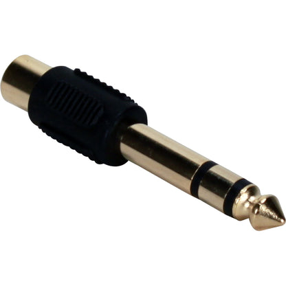 Qvs Rca Female To 1/4 Male Audio Stereo Adaptor