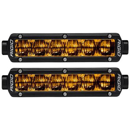 RIGID Industries 6" SR-Series SAE Compliant Fog Light - Black w/Yellow Light