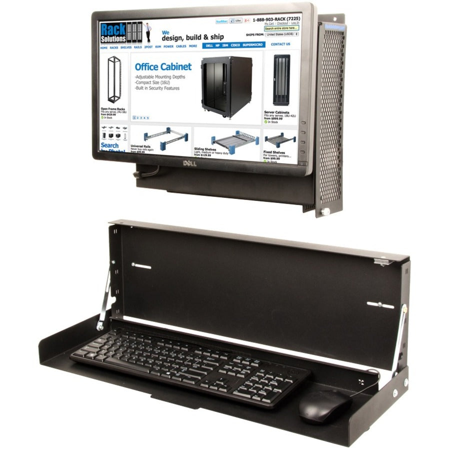 Keyboard Mounts For Test Racks Rack Solutions Wall Mount For Keyboard - Black Powder Coat - 104-2795