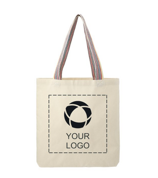 Rainbow Recycled Cotton Convention Tote – Eco-Friendly, Vibrant, and Perfect for Events or Everyday Use