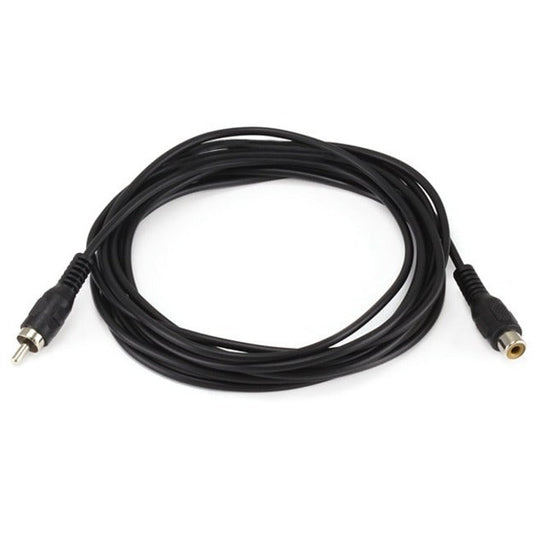 Rca Plug/Jack M/F Cable - Black 12Ft