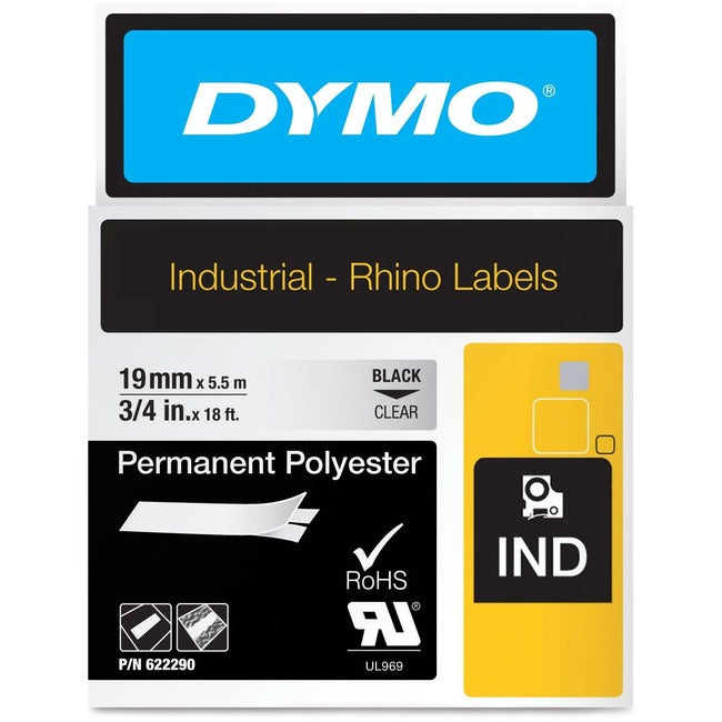 Polyurethane Label Rhino 3/4In X 18Ft, Clear Permanent Poly Labels NWL-622290