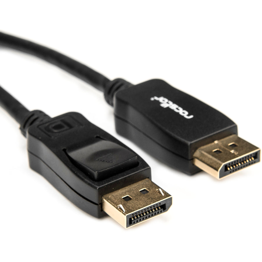 Rocstor Premium 10Ft / 3M Displayport 1.2 Cable M/M - Displayport 4K - Displayport Male Digital Audio/Video - 10Ft - Black- Dp To Dp Cable 4Kx2K