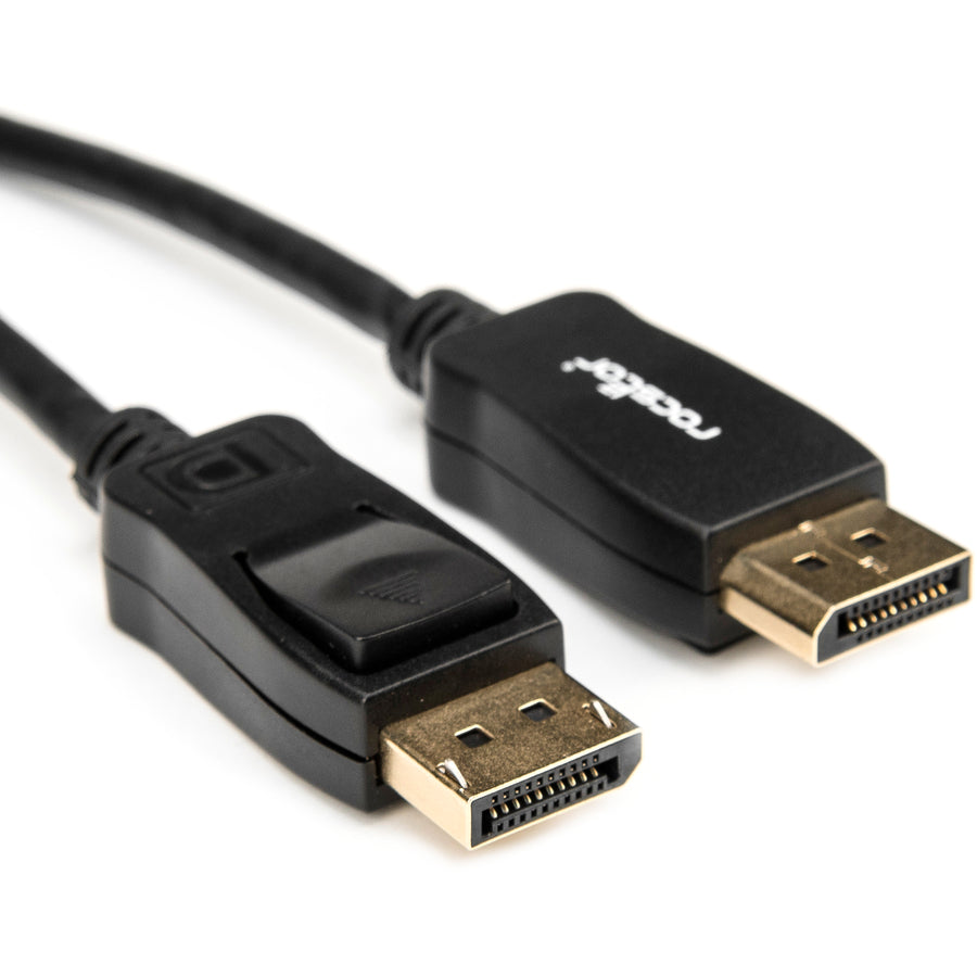 Rocstor Premium 12Ft / 4M Displayport 1.2 Cable M/M - Displayport 4K - Displayport Male Digital Audio/Video - 12Ft - Black- Dp To Dp Cable 4Kx2K