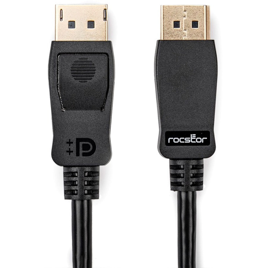 Rocstor Premium 15Ft / 5M Displayport 1.2 Cable M/M - Displayport 4K - Displayport Male Digital Audio/Video - 15Ft - Black- Dp To Dp Cable 4Kx2K