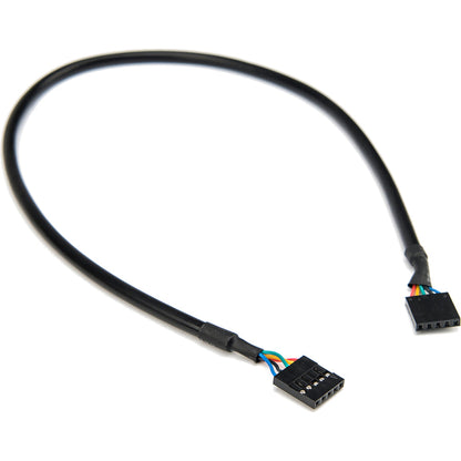 Rocstor Premium 18In Internal 5 Pin Usb Idc Motherboard Header Cable - Idc Female - Idc Female - Black