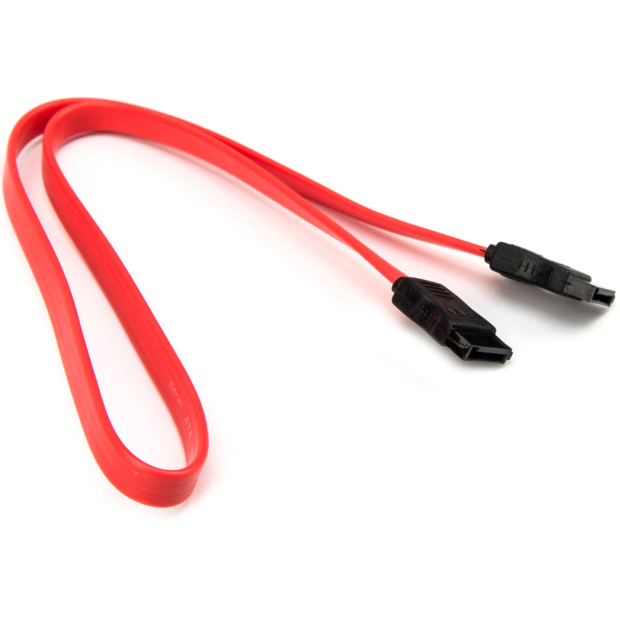 Rocstor Premium 18In Sata Serial Ata Cable - Sata - 18In - 1 X Female Sata - 1 X Female Sata - Red