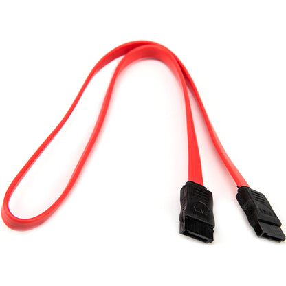 Rocstor Premium 18In Sata Serial Ata Cable - Sata - 18In - 1 X Female Sata - 1 X Female Sata - Red