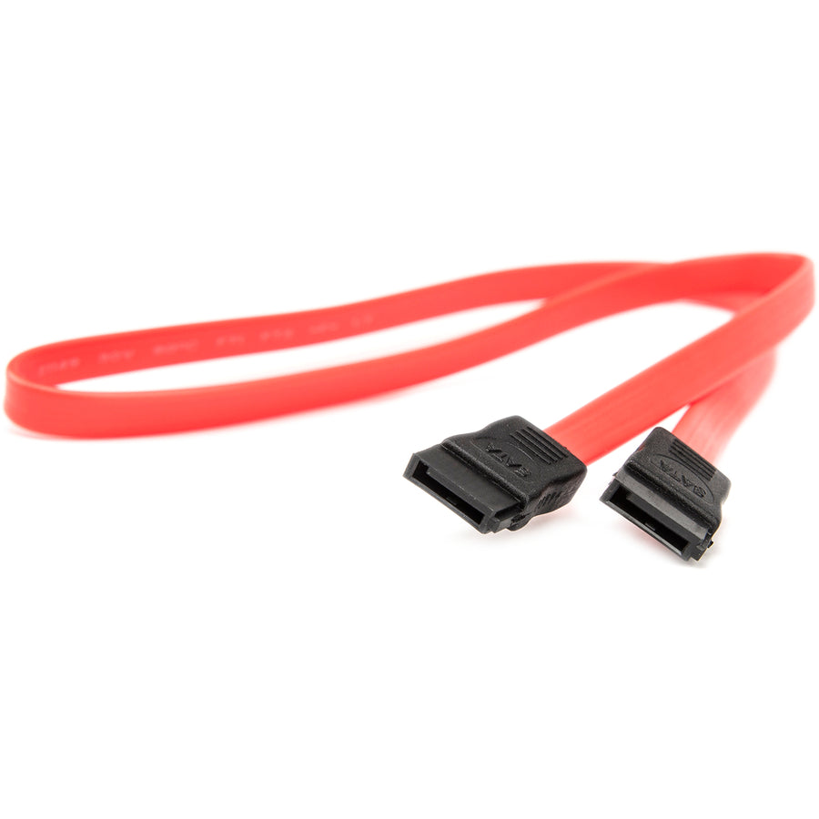 Rocstor Premium 18In Sata Serial Ata Cable - Sata - 18In - 1 X Female Sata - 1 X Female Sata - Red