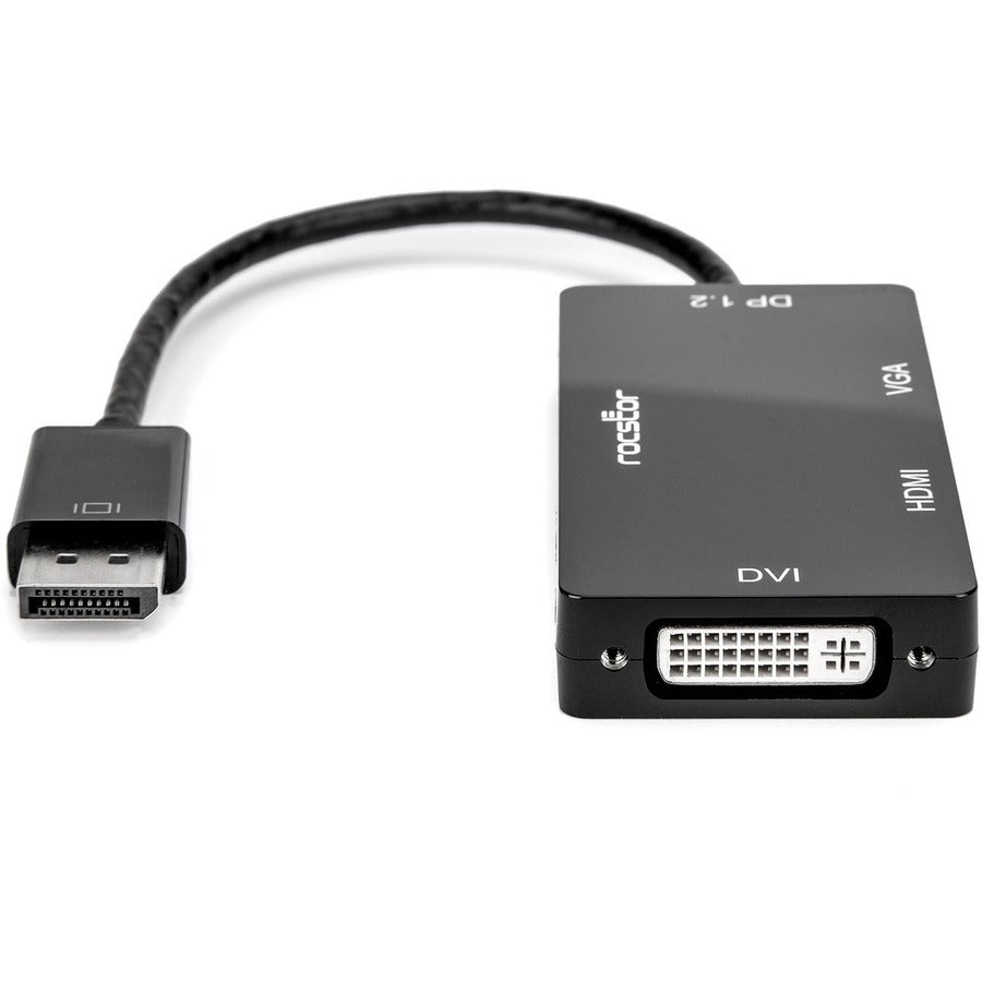 Rocstor Premium 3-In-1 Displayport To Hdmi (4K), Vga, Or Dvi Converter Adapter