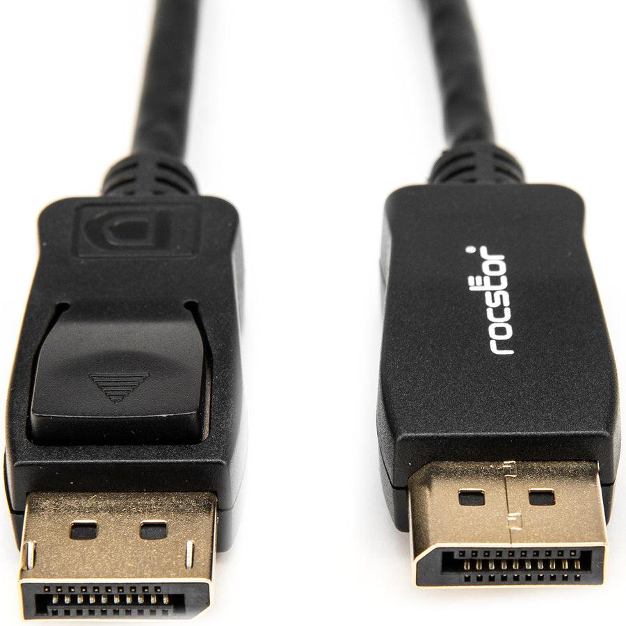 Rocstor Premium 3Ft / 1M Displayport 1.2 Cable M/M - Displayport 4K - Displayport Male Digital Audio/Video - 3Ft - Black- Dp To Dp Cable 4Kx2K