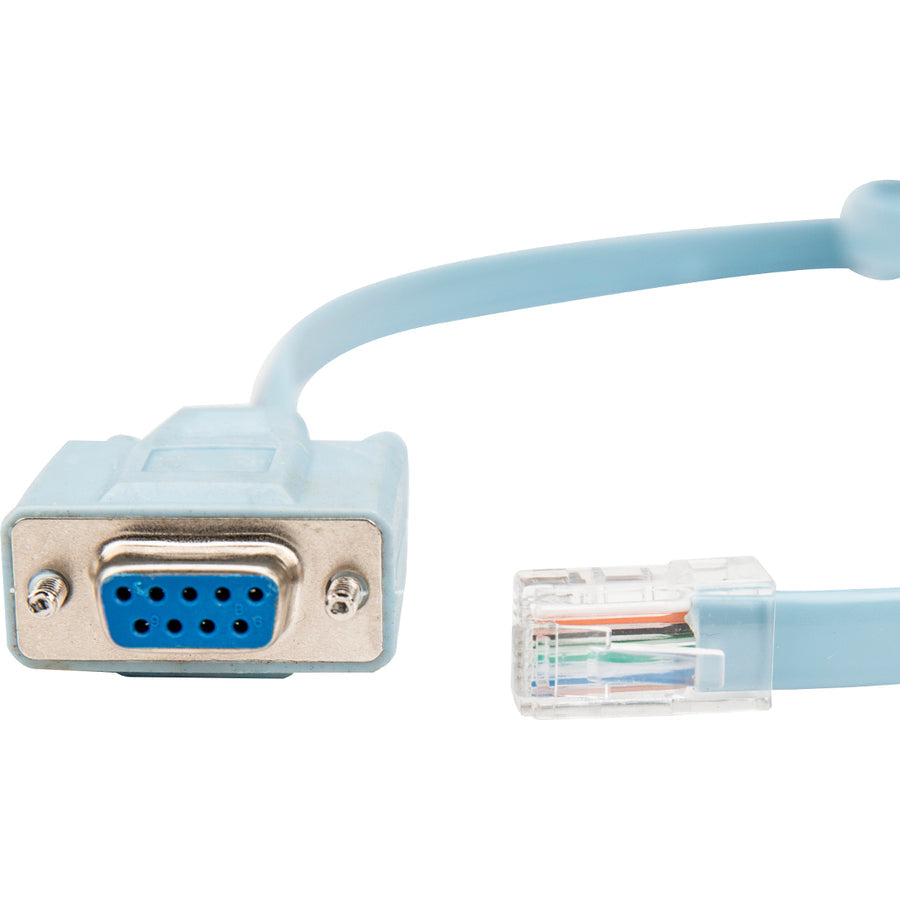 Rocstor Premium 6 Ft Cisco&Reg; Console Router Cable - Rj45 (M) - Db9 (F) - Rj-45 Male Network - Db-9 Female Serial - Blue - Blue Cisco Router Cable - M/F