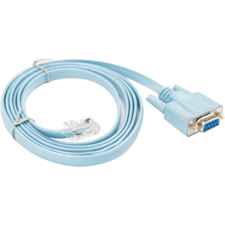 Rocstor Premium 6 Ft Cisco&Reg; Console Router Cable - Rj45 (M) - Db9 (F) - Rj-45 Male Network - Db-9 Female Serial - Blue - Blue Cisco Router Cable - M/F