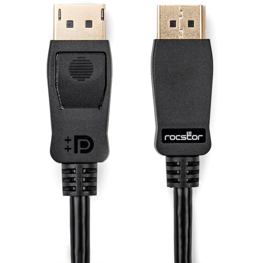 Rocstor Premium 6Ft / 2M Displayport 1.2 Cable M/M - Displayport 4K - Displayport Male Digital Audio/Video - 6Ft - Black- Dp To Dp Cable 4Kx2K