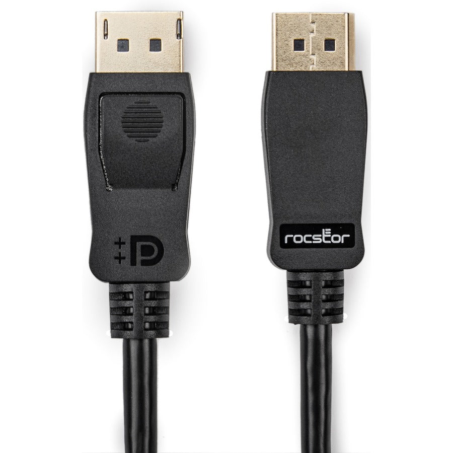 Rocstor Premium 6Ft / 2M Displayport 1.2 Cable M/M - Displayport 4K - Displayport Male Digital Audio/Video - 6Ft - Black- Dp To Dp Cable 4Kx2K