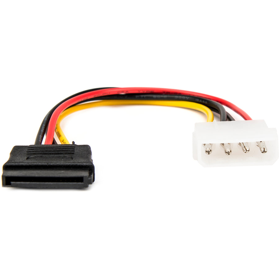 Rocstor Premium 6In 4 Pin Molex To Left Angle Sata Power Cable Adapter - Lp4 - Sata Power Adapter Cable