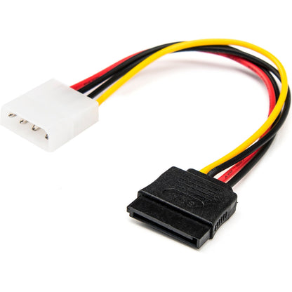 Rocstor Premium 6In 4 Pin Molex To Left Angle Sata Power Cable Adapter - Lp4 - Sata Power Adapter Cable