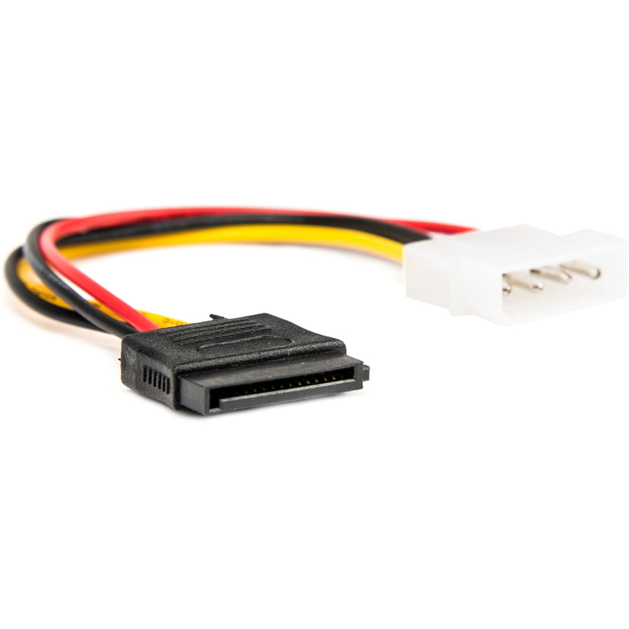 Rocstor Premium 6In 4 Pin Molex To Left Angle Sata Power Cable Adapter - Lp4 - Sata Power Adapter Cable