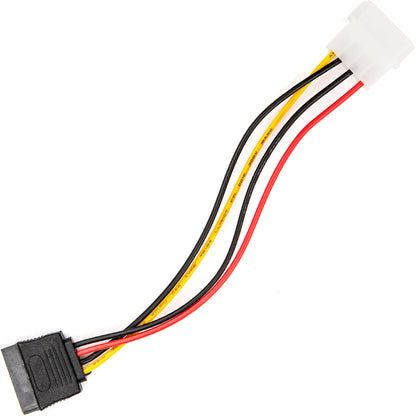 Rocstor Premium 6In 4 Pin Molex To Left Angle Sata Power Cable Adapter - Lp4 - Sata Power Adapter Cable