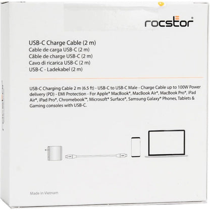 Rocstor Premium Usb-C Charging Cable Up To 100W Power Delivery Y10C274-W1