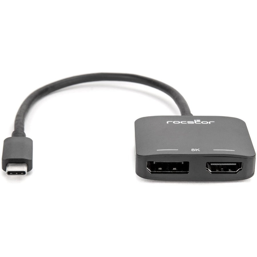 Rocstor Premium Usb C To Hdmi 2.0 Or Displayport 1.4A Monitor Adapter - Mst Mode