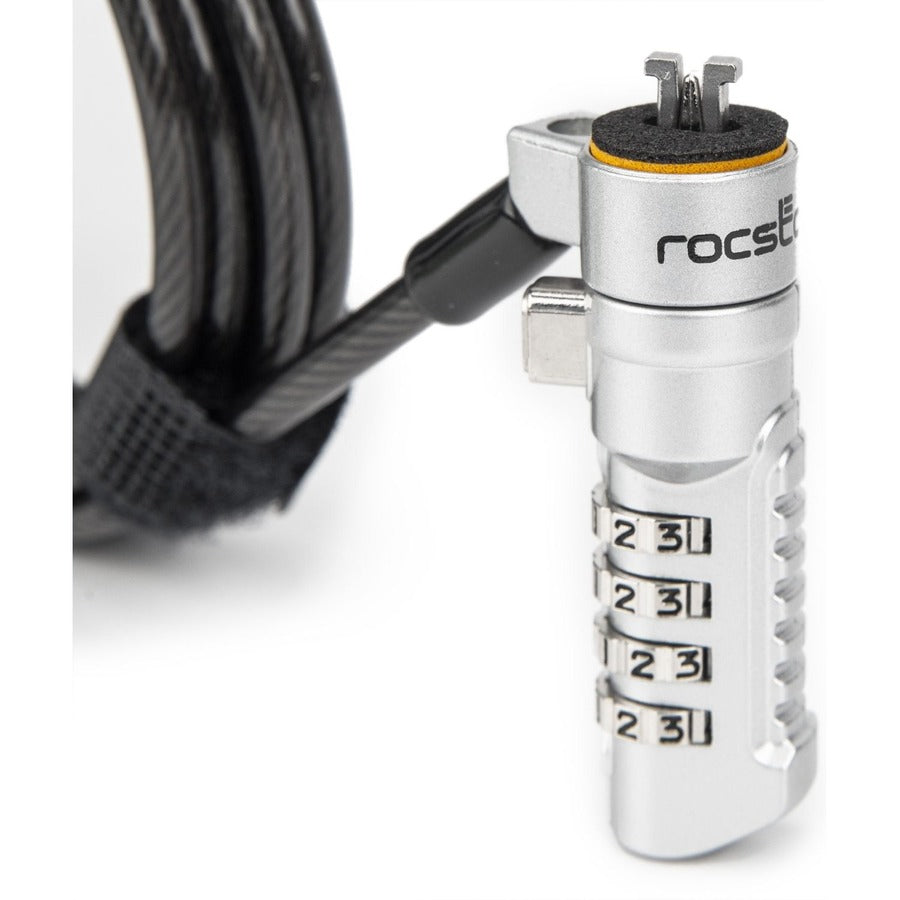 Rocstor Rocbolt N19 Security Cable, 4-Digit Combination Lock For Nano-Shaped Slots