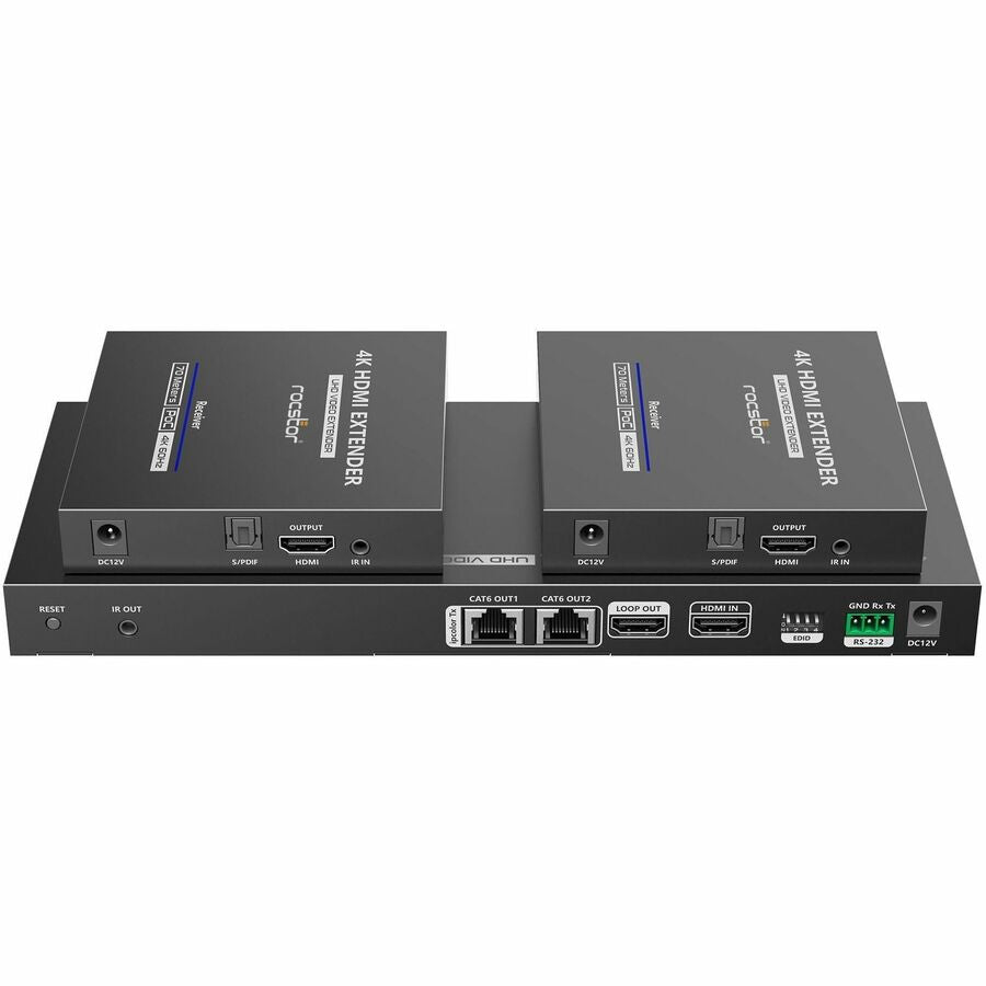 Rocstor TrueReach Splitter with Extender Power over Network 4K@60Hz 1x2 HDMI