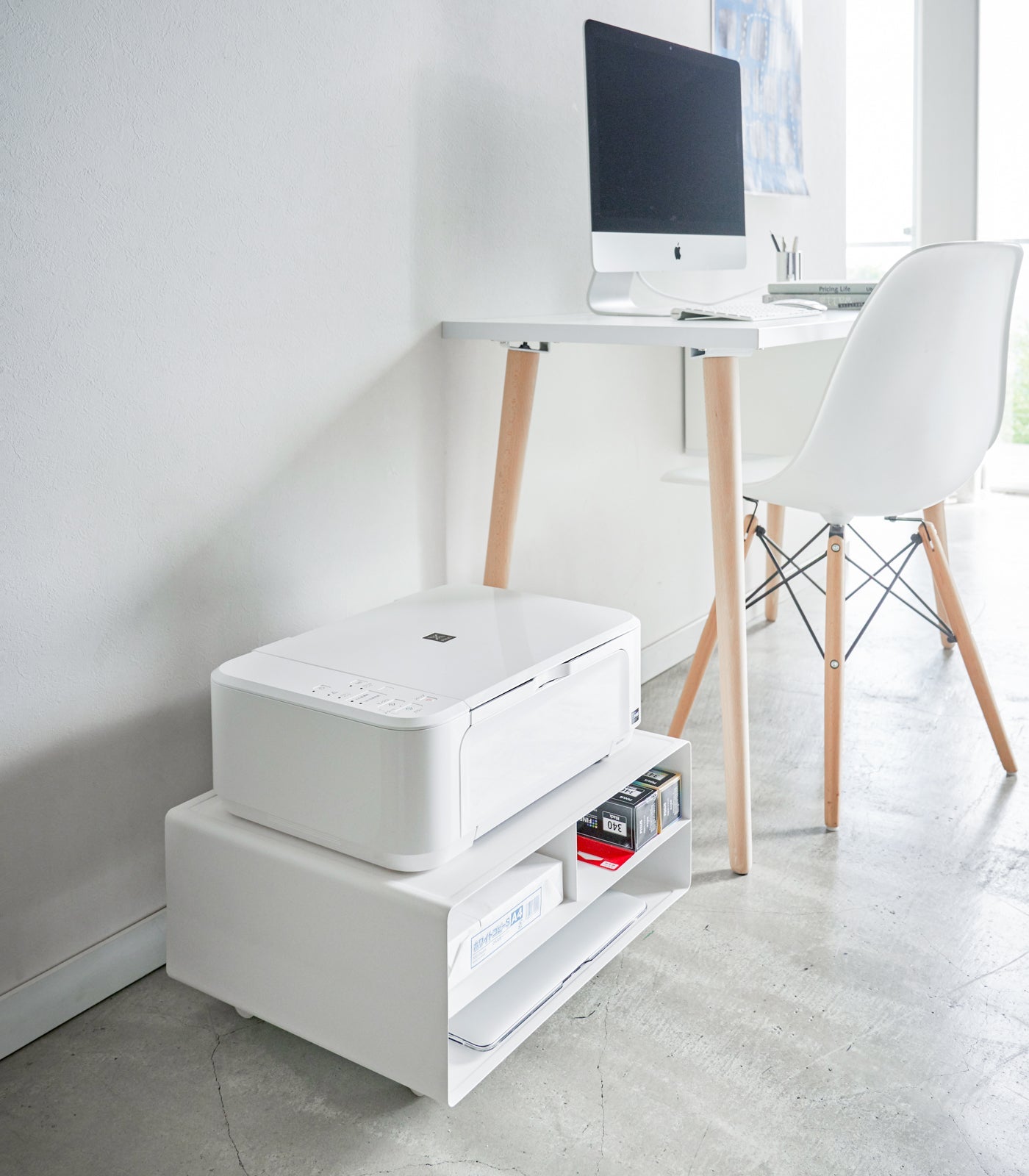 Rolling Printer Stand - Steel