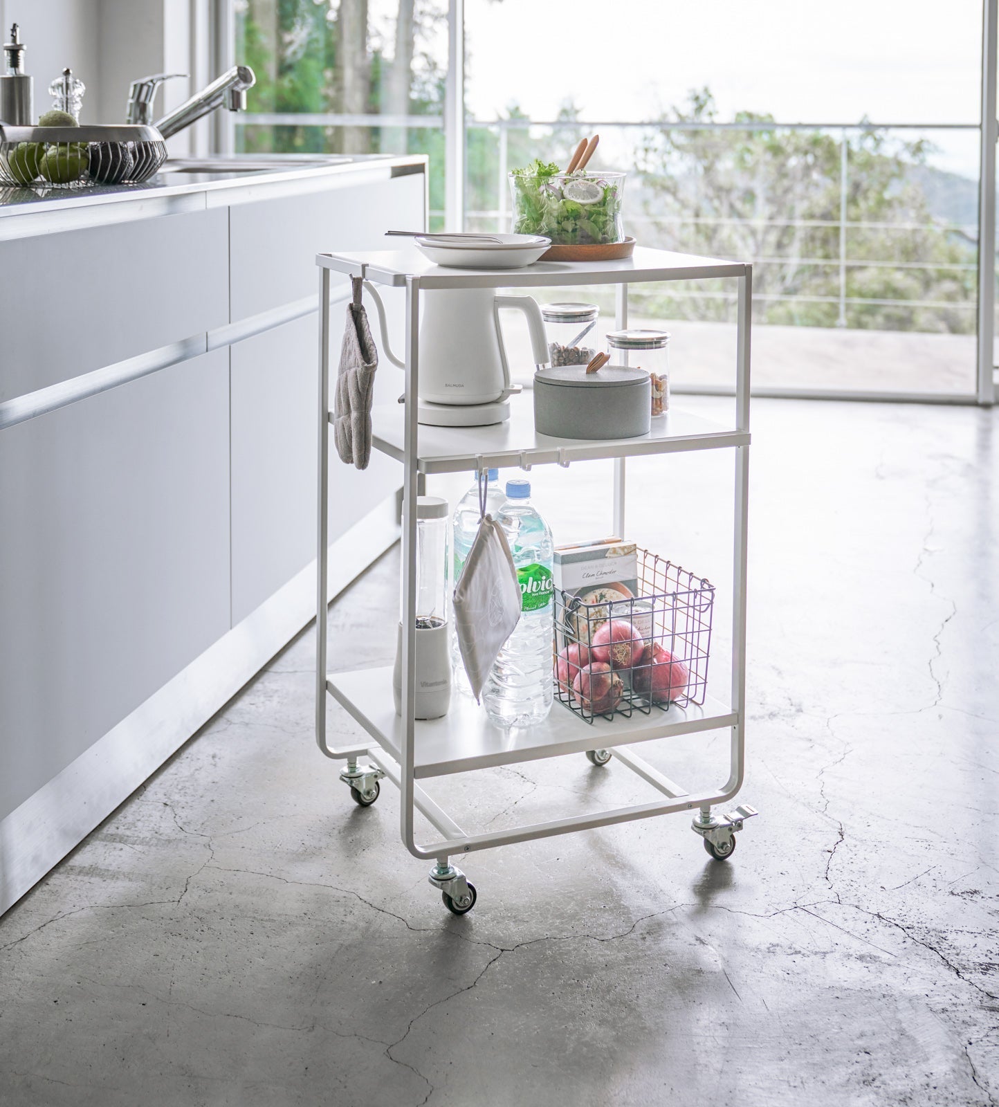 Rolling Utility Cart (32" H) - Steel