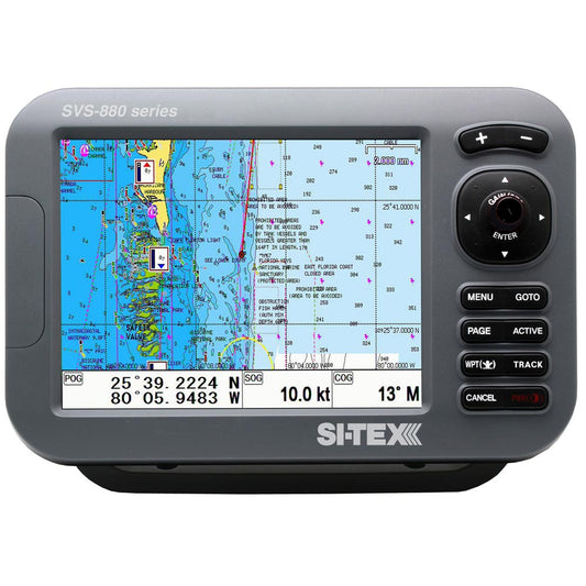 SI-TEX Standalone 8" Chartplotter System w/Color LCD, Internal &amp; External GPS Antenna &amp; C-MAP 4D Card