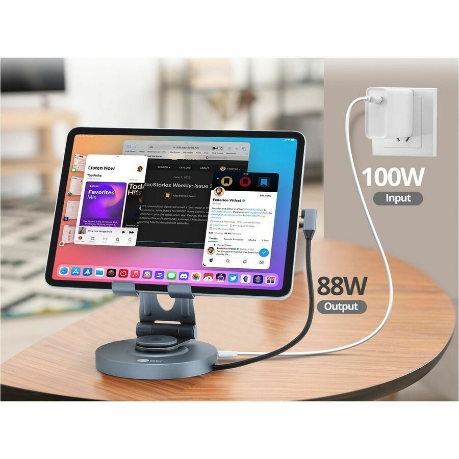 SIIG USB-C Multitask Hub Stand Holder - Tablets/Phones Stand - HDMI 4K60Hz - PD 100W -
