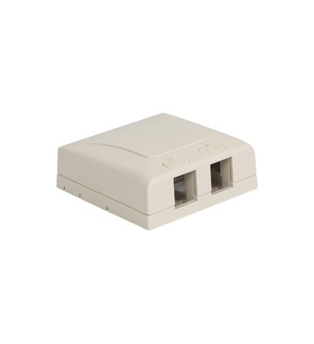 SURFACE MOUNT BOX- ELITE- 2-PORT- WHITE ICC-IC108SB2WH