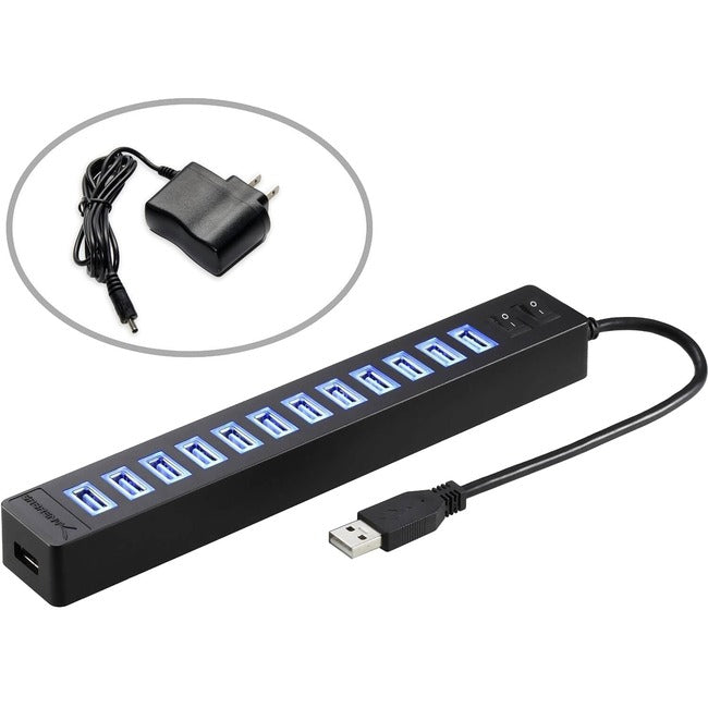 Sabrent 13-Port Usb 2.0 Hub With Power Adapter Hb-U14P-Pk20