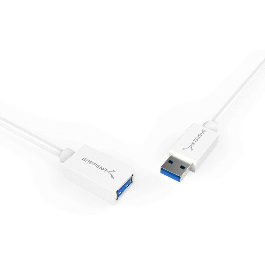 Sabrent 22Awg Usb 3.0 Extension Cable - A-Male To A-Female [White] 6 Feet