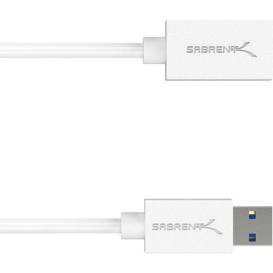 Sabrent 22Awg Usb 3.0 Extension Cable - A-Male To A-Female [White] 6 Feet