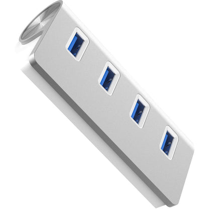 Sabrent 4 Port Aluminum Usb 3.0 Hub (30" Cable) | Silver