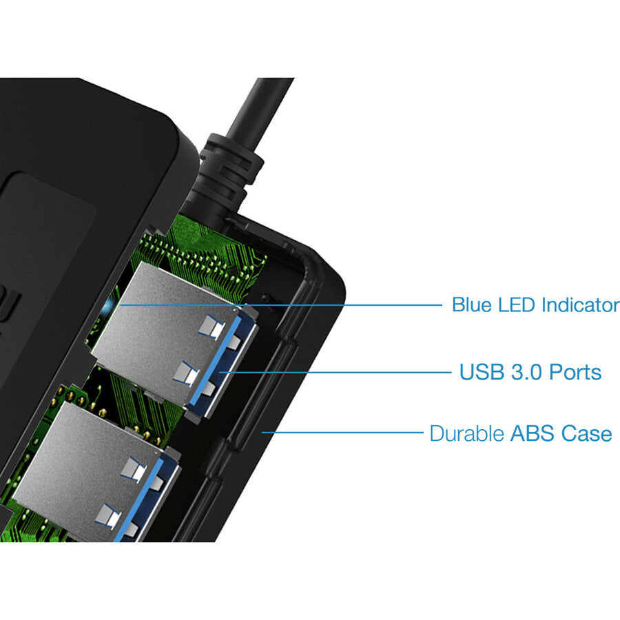 Sabrent 4 Port Usb 3.0 Hub With Power Switches