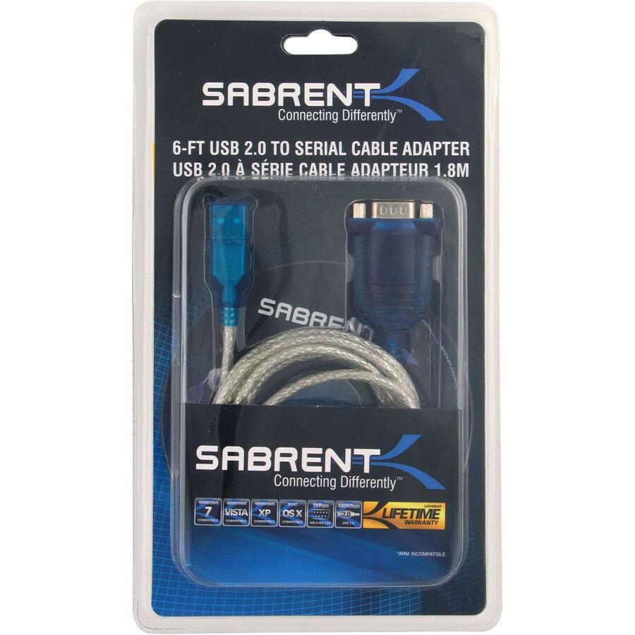 Sabrent 6 Feet Usb To Rs-232 Db9 Serial 9 Pin Adapter (Prolific Pl2303)