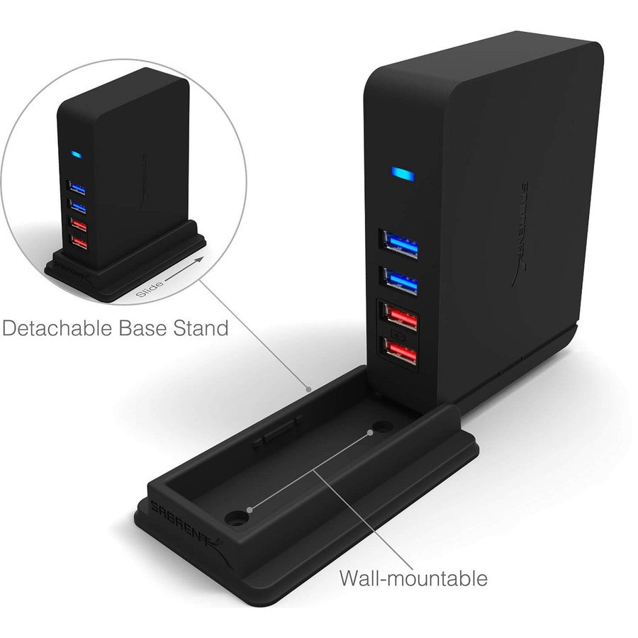 HB-U930-PK20 Sabrent 7 Port Usb 3.0 Hub + 2 Charging Ports With