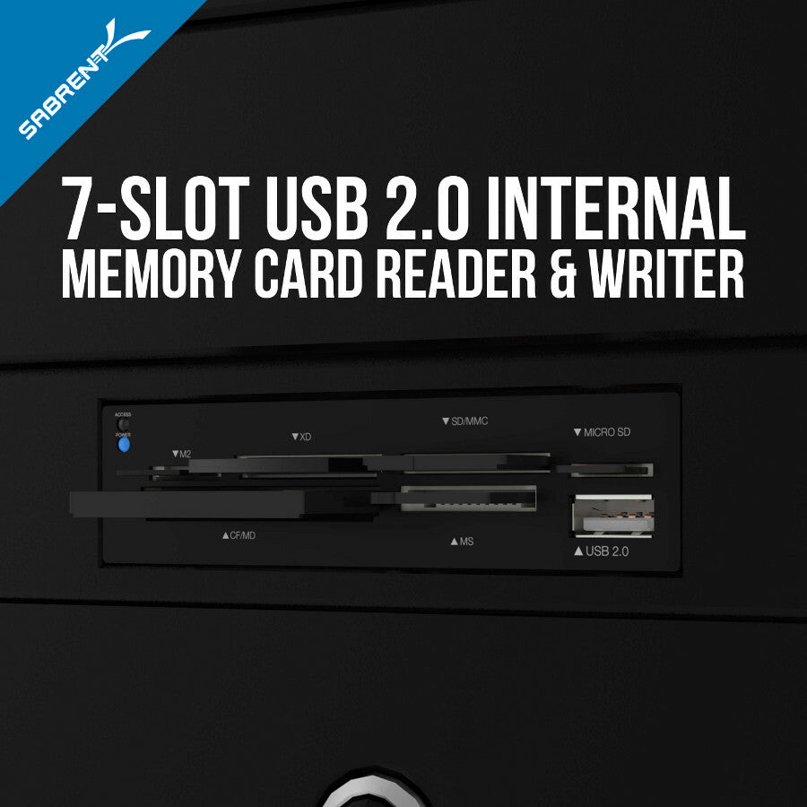 Sabrent 7 Slot Usb 2.0 Internal Memory Card Reader & Writer CRW-UINB-PK60