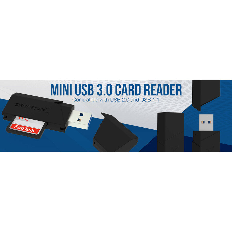 Sabrent Mini Usb 3.0 Micro Sd And Sd Card Reader | Black